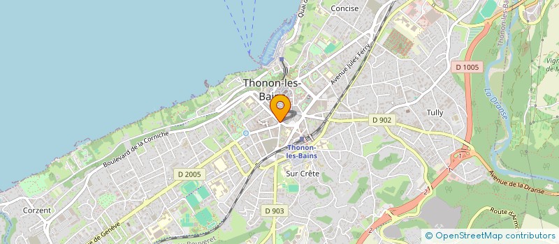 localisation de l'entreprise LAVERIE LETUR à THONON-LES-BAINS