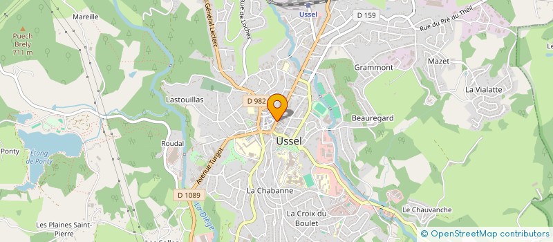 localisation de l'entreprise LAVERIE LIBRE SERVICE CARNOT à USSEL