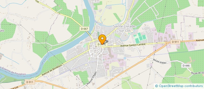 localisation de l'entreprise LAVERIE LIVRADAISE à SAINTE-LIVRADE-SUR-LOT