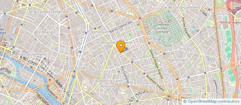 localisation de l'entreprise LAVERIE MODERNE DU BOULEVARD VOLTAIRE à PARIS