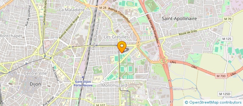 localisation de l'entreprise LAVERIE MONTMUZARD à DIJON