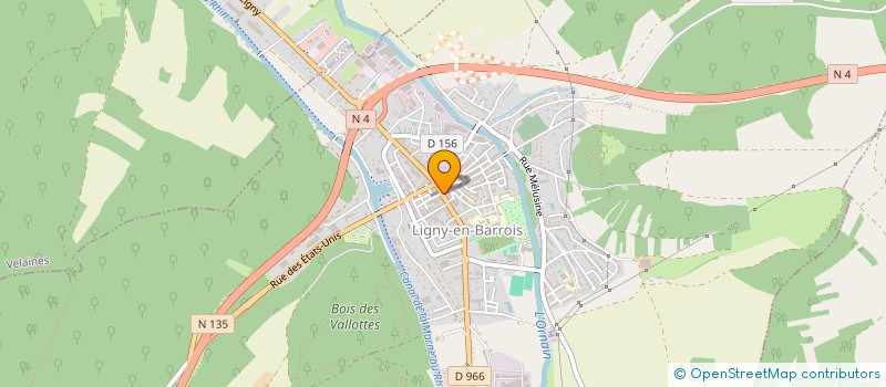 localisation de l'entreprise LAVERIE PRESSING  LIGNY-EN-BARROIS