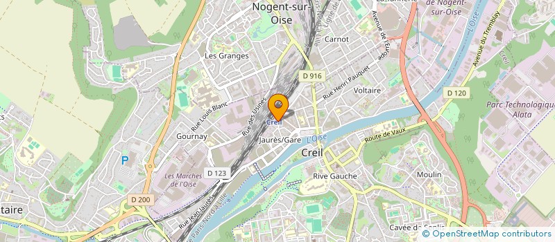 localisation de l'entreprise LAVERIE - PRESSING DE LA GARE à CREIL