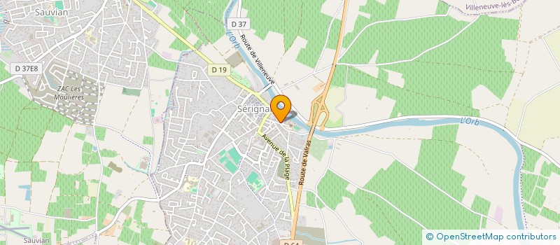 localisation de l'entreprise LAVERIE PRESSING SERIGNANAISE  SERIGNAN