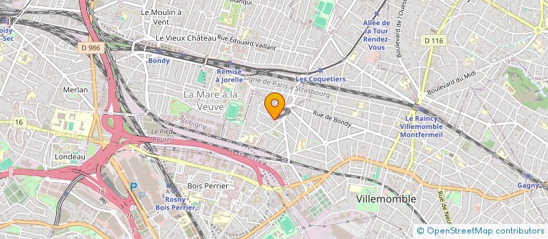 localisation de l'entreprise LAVERIE PROS à VILLEMOMBLE