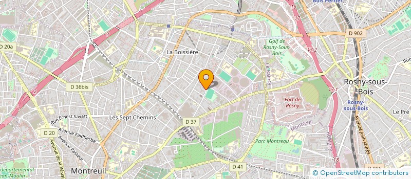 localisation de l'entreprise LAVERIE PRSSING BRANLY à MONTREUIL