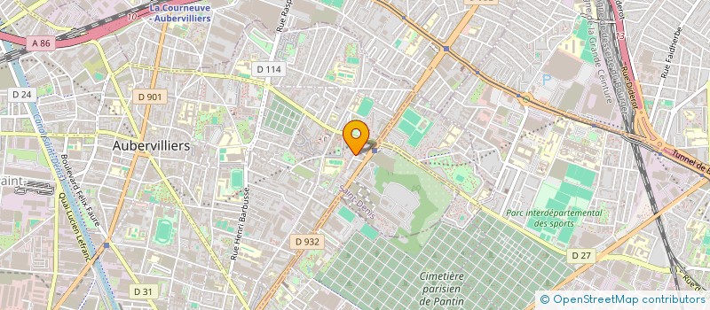 localisation de l'entreprise LAVERIE R-D-C 6 à AUBERVILLIERS