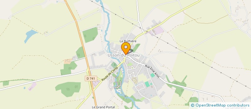 localisation de l'entreprise LAVERIE USSONNAISE  USSON-DU-POITOU