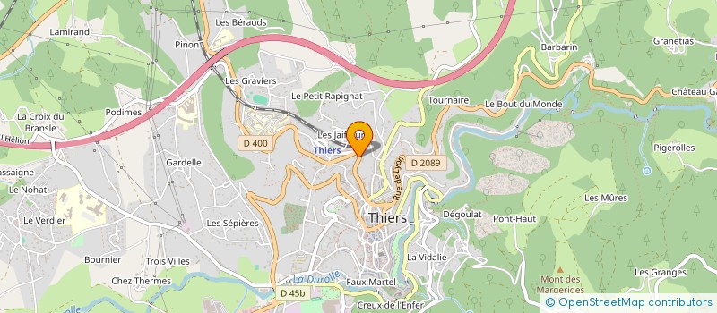 localisation de l'entreprise LAVERIE VIT'CLEAN  THIERS