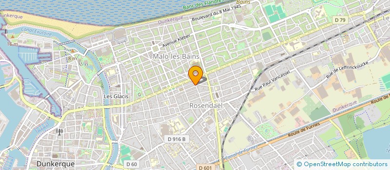 localisation de l'entreprise LAVERIE VOLTAIRE à DUNKERQUE
