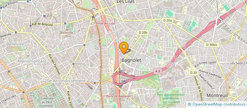 localisation de l'entreprise LAVERIES MARIE  BAGNOLET