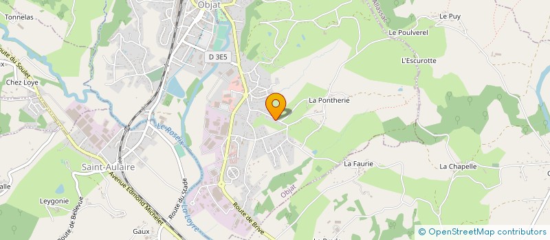 localisation de l'entreprise LAVIALE à OBJAT