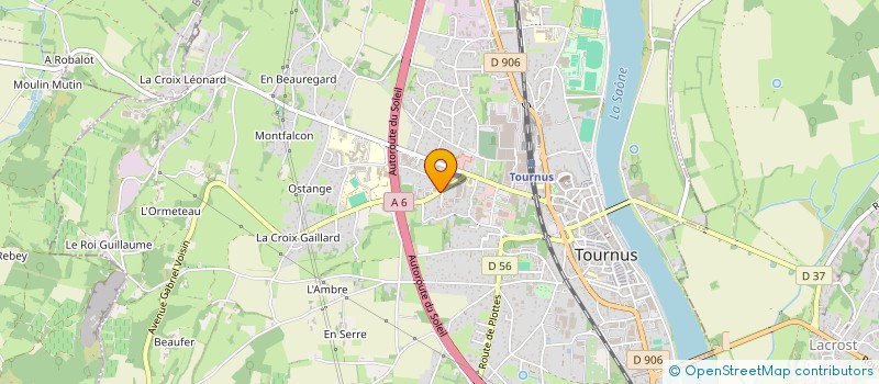 localisation de l'entreprise LAVIERS MURAILLERS BOURG BEAUJOLAIS à TOURNUS