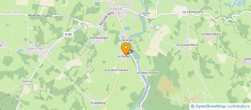 localisation de l'entreprise LAVIGNE ET BUTTE SARL à CLUGNAT