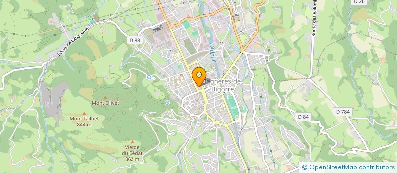 localisation de l'entreprise LAVIGNE ET HANS  BAGNERES-DE-BIGORRE