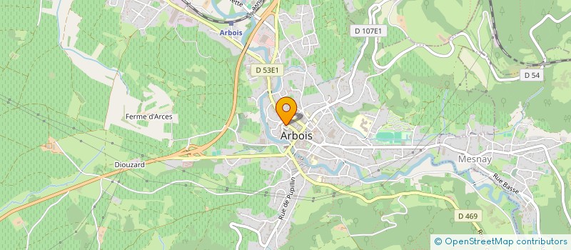localisation de l'entreprise LAVIGNE IMMOBILIER à ARBOIS