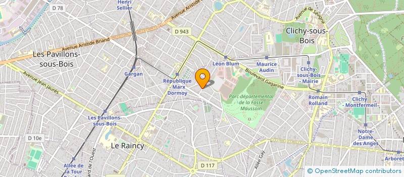 localisation de l'entreprise LAVINIA à CLICHY-SOUS-BOIS