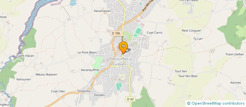 localisation de l'entreprise LAVOMATIC DE LA MAIRIE à PLESTIN-LES-GREVES
