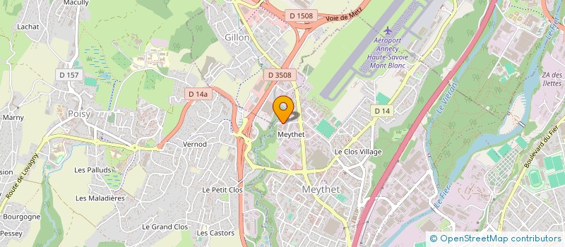 localisation de l'entreprise LAVOREL TOITURE ZINGUERIE  ANNECY
