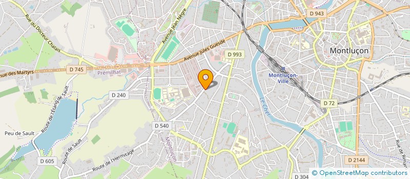 localisation de l'entreprise LAVPON à MONTLUCON