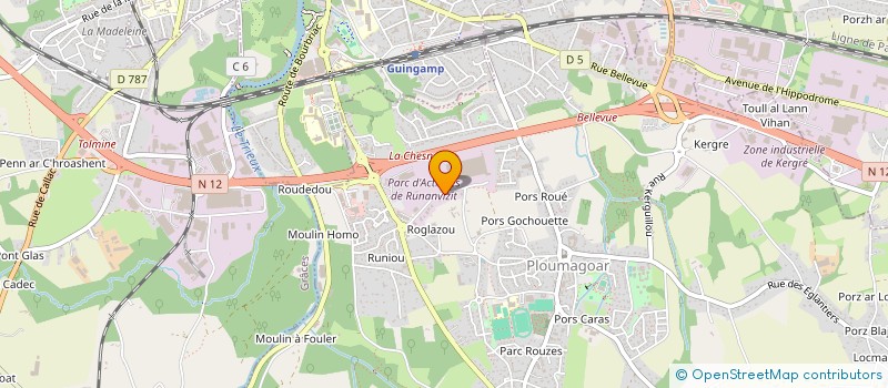 localisation de l'entreprise LAVREC  PLOUMAGOAR