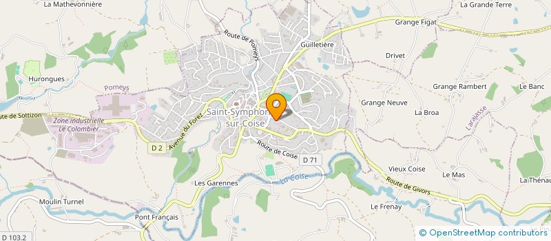 localisation de l'entreprise LAVS'AUTO  SAINT-SYMPHORIEN-SUR-COISE