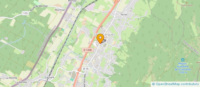 localisation de l'entreprise LAVY FLEURS - AUX SERRES DES VOIRONS à SAINT-CERGUES