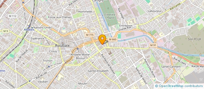 localisation de l'entreprise LAWCY MUSIC GROUP  ROUBAIX