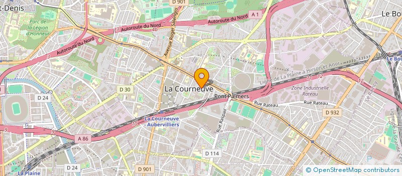 localisation de l'entreprise LAX PIZZA à LA COURNEUVE