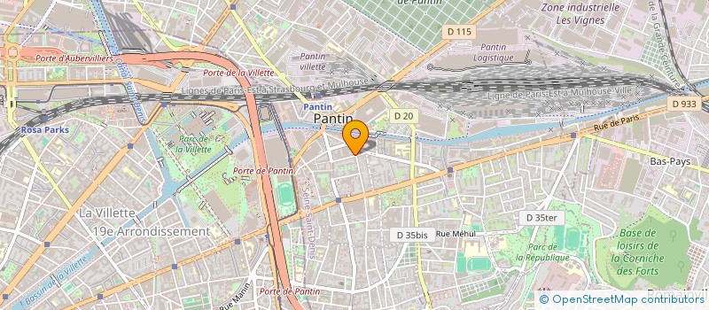 localisation de l'entreprise LAZ BATI CONSTRUCTION  PANTIN