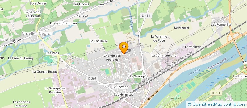 localisation de l'entreprise LAZARO ESPACES VERTS  POCE-SUR-CISSE