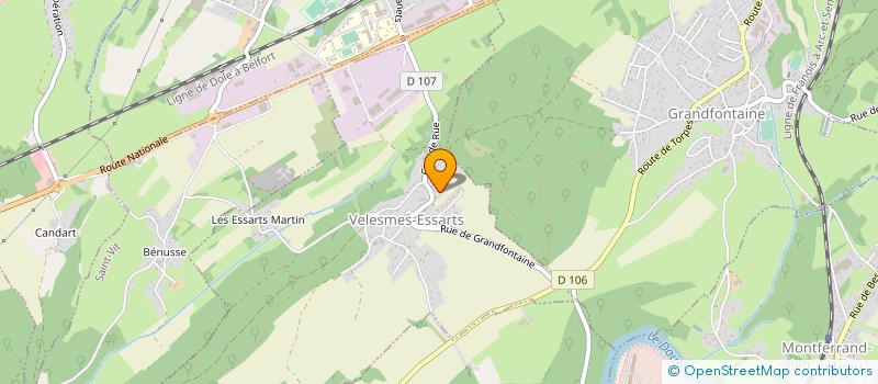 localisation de l'entreprise LAZERAT CHARPENTES  CORCELLES-FERRIERES