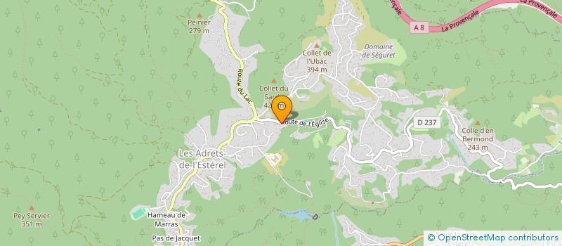 localisation de l'entreprise LAZUR FIVE  LES ADRETS-DE-L'ESTEREL