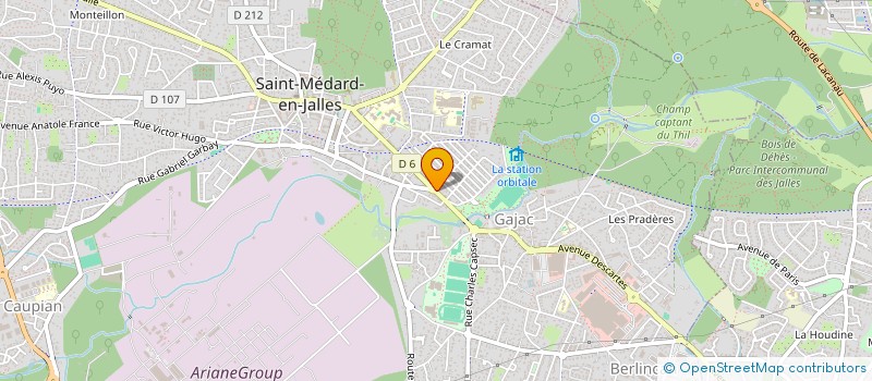 localisation de l'entreprise LB 33 - LES METIERS DE L'ESTHETIQUE  SAINT-MEDARD-EN-JALLES