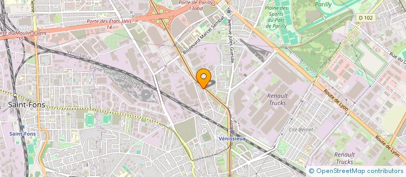 localisation de l'entreprise LB AUTOS à VENISSIEUX