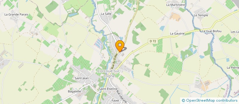 localisation de l'entreprise LB BOIS METAL à CORCOUE-SUR-LOGNE