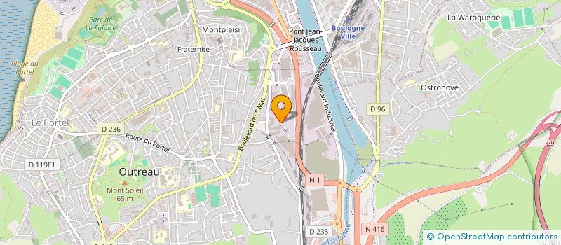 localisation de l'entreprise LB CARROSSERIE  OUTREAU