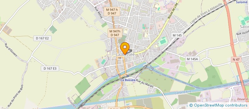 localisation de l'entreprise LB DOMINO  LA BASSEE