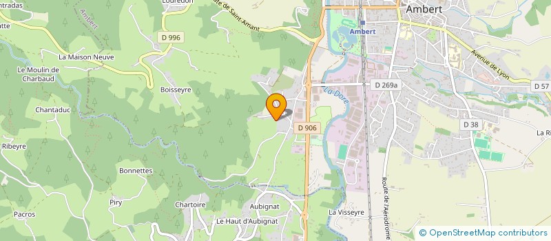 localisation de l'entreprise LB ELEC  AMBERT