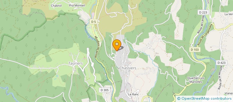 localisation de l'entreprise LB ENERGIES à CHASSIERS