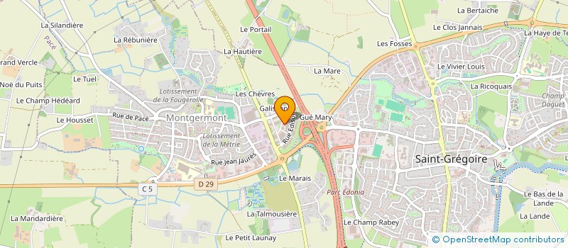 localisation de l'entreprise LB GESTION à MONTGERMONT