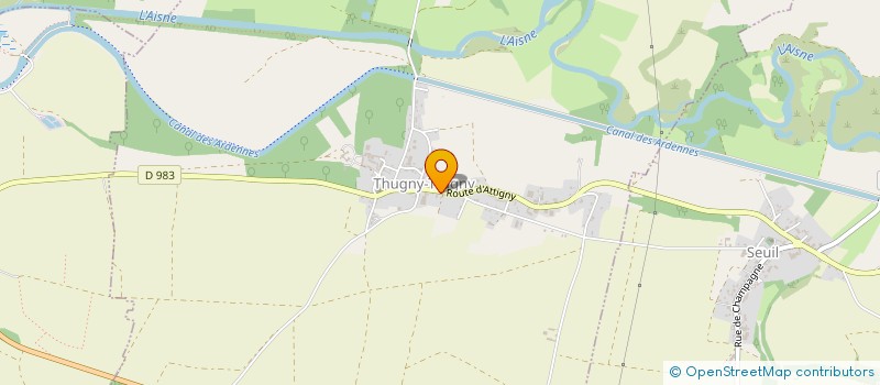 localisation de l'entreprise LB IMMOBILIER  THUGNY-TRUGNY