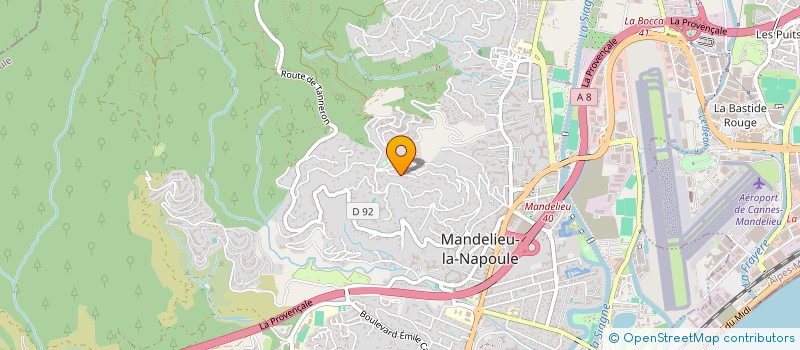 localisation de l'entreprise LB IMPORT à MANDELIEU-LA-NAPOULE