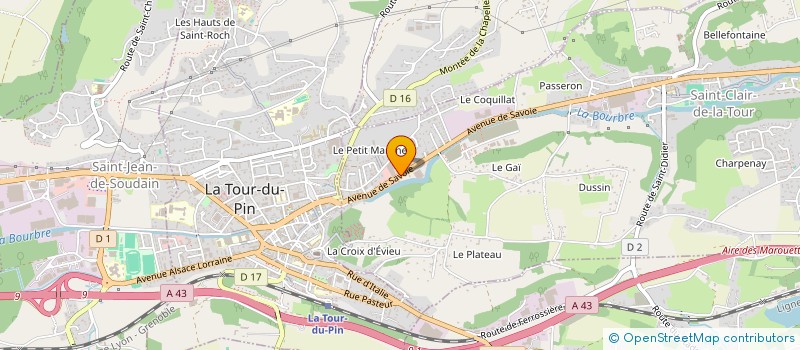 localisation de l'entreprise LB INVESTISSEMENT à SAINT-CLAIR-DE-LA-TOUR