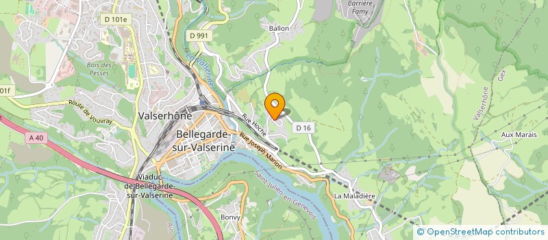 localisation de l'entreprise LB MENUISERIE AMENAGEMENT à VALSERHONE