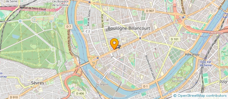 localisation de l'entreprise LB OPTIQUE à BOULOGNE-BILLANCOURT