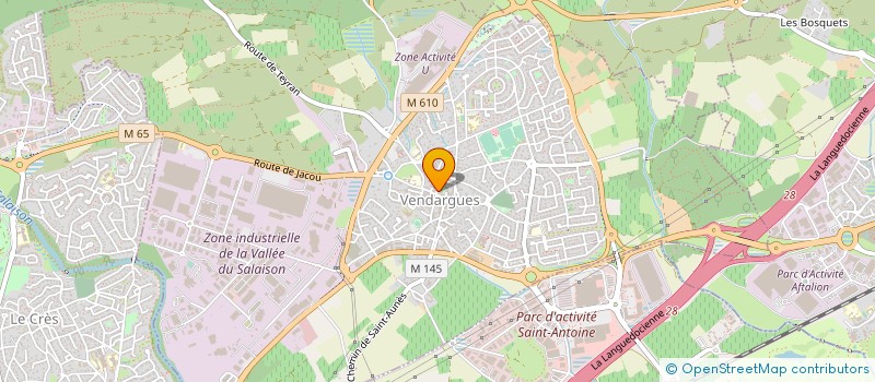 localisation de l'entreprise LB PIZZAS à VENDARGUES