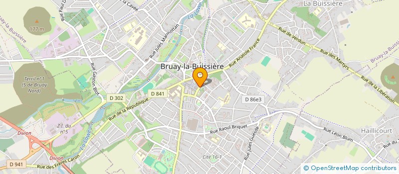 localisation de l'entreprise LB TRANSPORT à BRUAY-LA-BUISSIERE