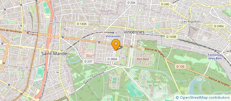 localisation de l'entreprise LB2 à VINCENNES