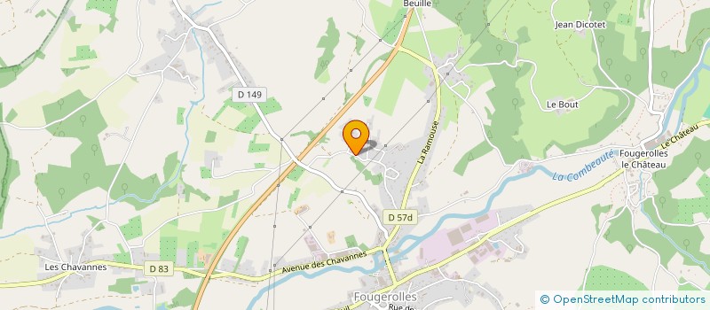 localisation de l'entreprise LB2  FOUGEROLLES-SAINT-VALBERT